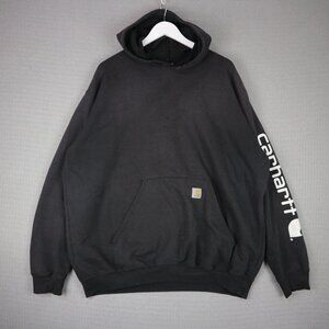 Carhartt Vintage Logo Faded Pullover Hoodie Mens XL Streetwear Workwear